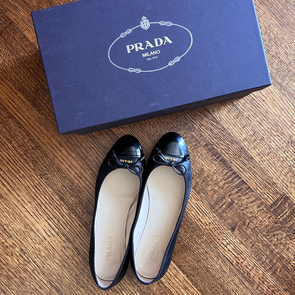 Prada Black Patent Leather Ballet Flats - Picture 4 of 4